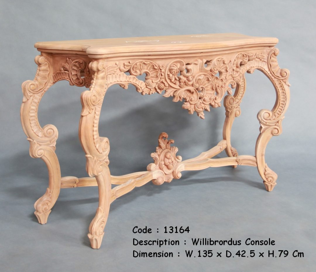 Solid Mahogany Wood Hand Carved Willibrordus Hall/Console Table ...