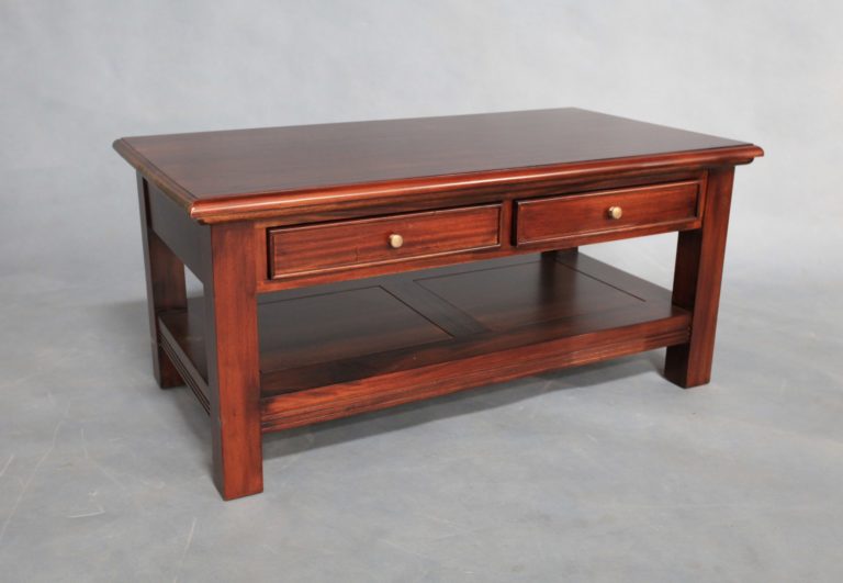 Solid Mahogany Coffee Table 2 Drawers | Turendav Australia | Antique ...