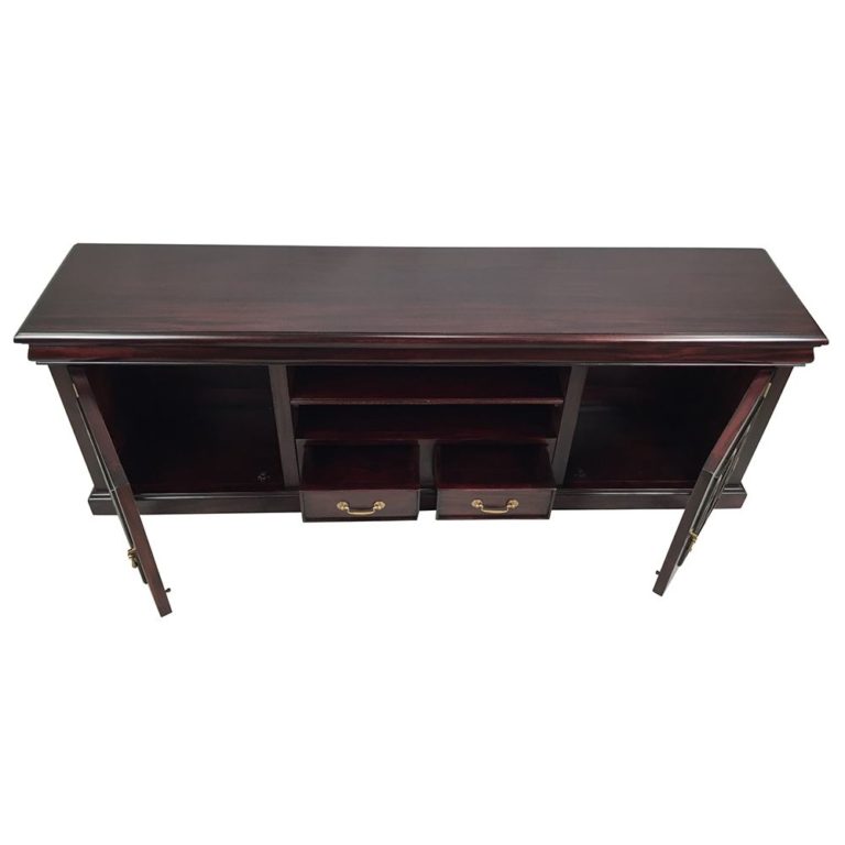 Solid Mahogany Wood 2 Door TV Cabinet With Drawers | Turendav Australia ...