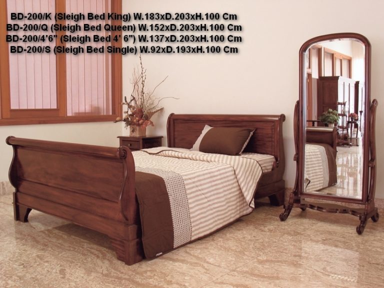 Mahogany Wood King Size Sleigh Bed Turendav Australia Antique Reproduction Furniture