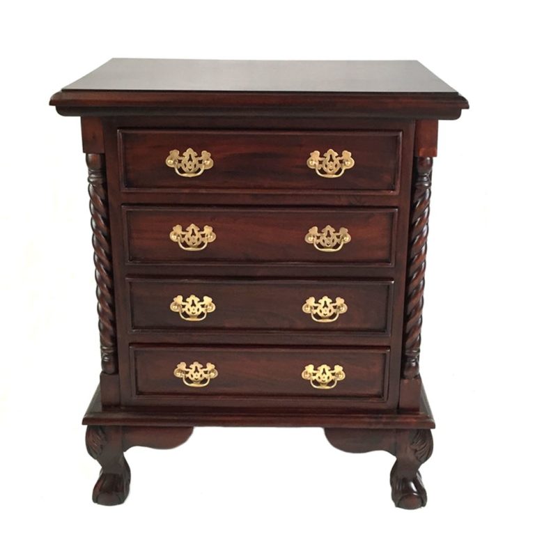 Solid Mahogany Wood Bedside Table | Turendav Australia | Antique