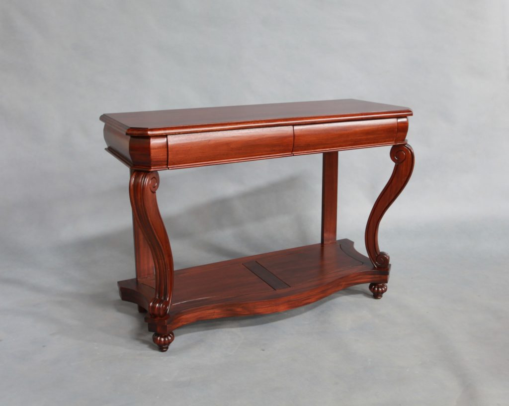 Solid Mahogany Wood 2 Drawers Louis Style Hall Table | Turendav ...